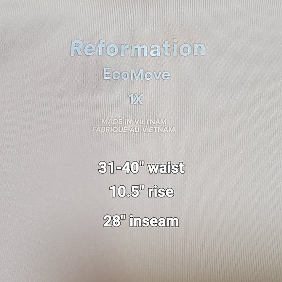 Reformation Eco Move High Rise Leggings Serenade NWT Size 1X Soft Ankle Length - Picture 4 of 4